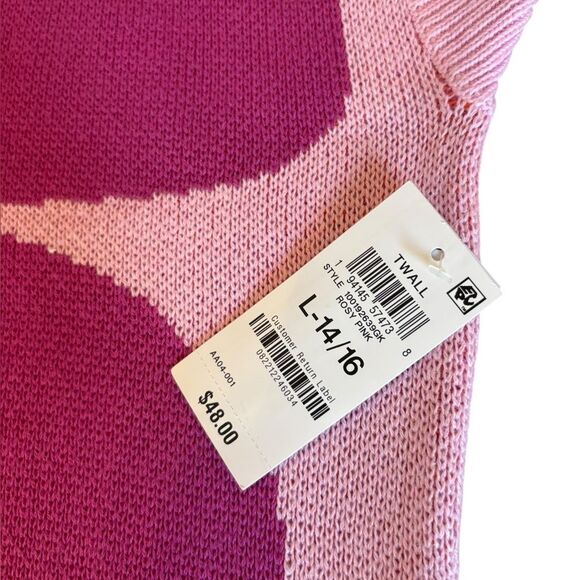 Epic Threads Girls Flower Sweater Vest Size Large 14/16 Rose Pink New With Tags - Picture 6 of 9
